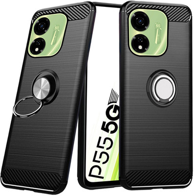 Unistuff Back Cover for Itel P55 5G(Black, Rugged Armor, Pack of: 1)