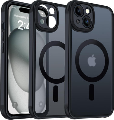 Egotude Back Cover for iPhone 15(Black, Pack of: 1)
