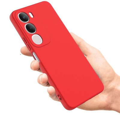 Rugraj Back Cover for Vivo Y29 5G(Red, Grip Case, Silicon, Pack of: 1)