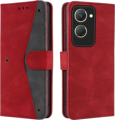 Aleppo Back Cover for Vivo T3 Lite, Vivo Y28s 5G, Vivo Y28e(Red, Cases with Holder, Pack of: 1)
