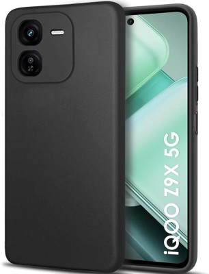 BRENZZ Back Cover for iQOO Z9x 5G, iQOO Z9x, (CA)(Black, Grip Case, Silicon, Pack of: 1)
