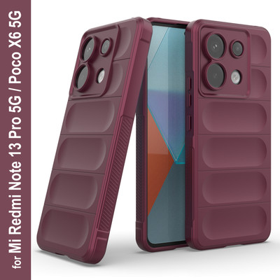 Zapcase Back Cover for Mi Redmi Note 13 Pro 5G(Maroon, 3D Case, Silicon, Pack of: 1)
