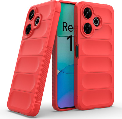 GLOBAL NOMAD Back Cover for Mi Redmi 13 5G(Red, 3D Case, Silicon, Pack of: 1)