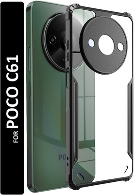 KWINE CASE Back Cover for POCO C61, Redmi A3x(Black, Shock Proof, Pack of: 1)
