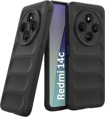 KWINE CASE Back Cover for Redmi 14C 5G(Black, Matte Finish, Silicon, Pack of: 1)