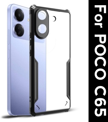 Evaton Front & Back Case for Poco C65(Black, Transparent)