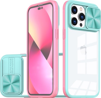 XOOF Back Cover for Apple iPhone 14 Pro Max(Blue, Pink, Slider, Pack of: 1)