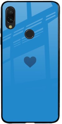 QRIOH Glass Back Cover for Mi Redmi Note 7S(Blue, Grip Case, Pack of: 1)