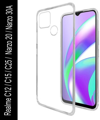 Casotec Back Cover for Realme C12, C15, C25, Narzo 20, Narzo 30A(Transparent, Silicon, Pack of: 1)