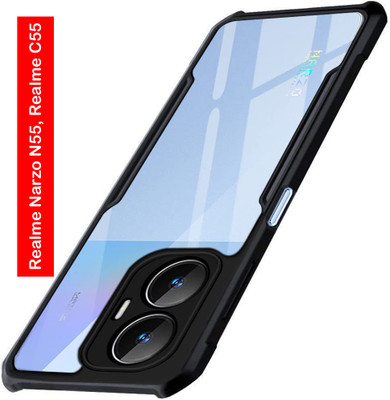 AIZLO Back Cover for Realme Narzo N55, Realme C55(Black, Camera Bump Protector, Pack of: 1)