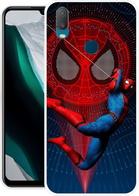 FRONK Back Cover for vivo U10, V1916, SPIDER, MAN, MARVEL, SUPER, HERO(Red, Flexible, Silicon, Pack of: 1)