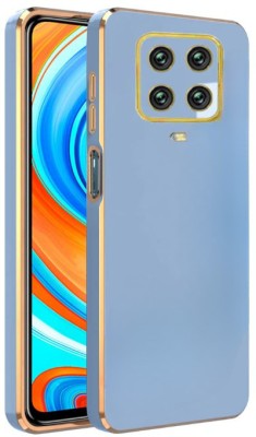 A3sprime Back Cover for Redmi Note 10 Lite, |Soft Silicon Golden Side Colored with Drop Protective Case|(Blue, Camera Bump Protector, Silicon, Pack of: 1)