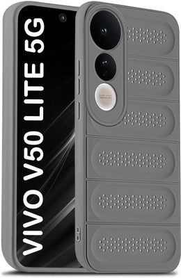 Coverskart Back Cover for Vivo V50 Lite 5G, Heat Disipation TPU Case(Grey, Camera Bump Protector, Silicon, Pack of: 1)