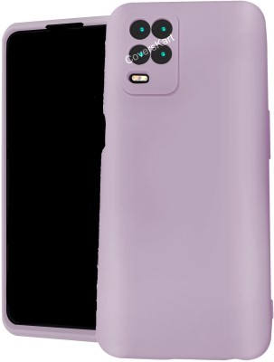 Coverskart Liquid Silicone Back Cover for Realme 8 4G, Silky-Soft Touch Full Body Protection Shockproof Case(Purple, Camera Bump Protector, Silicon, Pack of: 1)