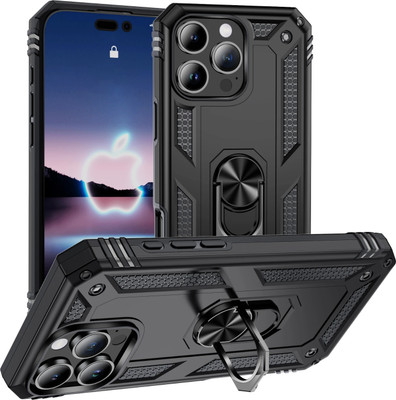 R tech Back Cover for Apple iPhone 16 Pro Max(Black, Ring Case)