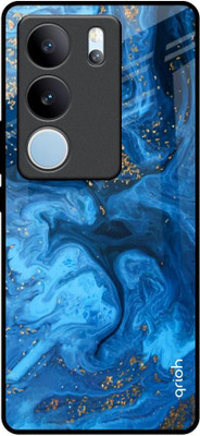 QRIOH Glass Back Cover for Vivo V29 Pro 5G(Multicolor, Grip Case, Pack of: 1)