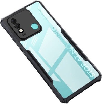 kursa hub Back Cover for Tecno Spark 8(Black, Transparent, Camera Bump Protector, Pack of: 1)