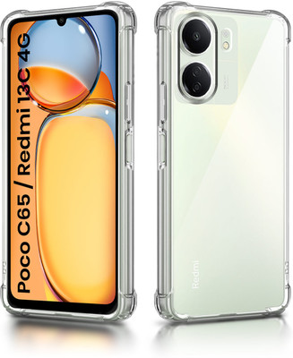 WOW Imagine Back Cover for Xiaomi Redmi 13C 4G | Poco C65 | Shockproof Soft | Cushioned Edges for Ultimate Protection(Transparent, Flexible, Silicon)