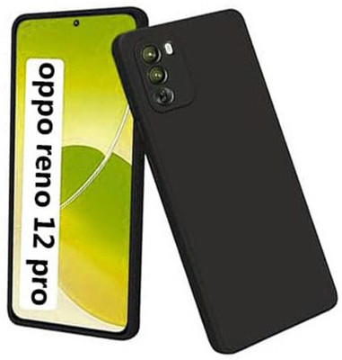 Mobile Case Cover Back Cover for Oppo Reno 12 Pro 5G(Black, Shock Proof, Silicon, Pack of: 1)
