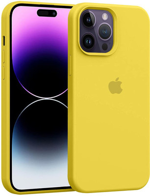 Elyon Design Back Cover for Apple iPhone 15 Pro Max/ Apple iPhone 15 Pro Ultra(Yellow, Grip Case, Silicon, Pack of: 1)