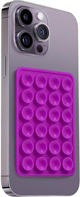 lalit nagar Back Cover for Anti Slip Suction Cup Grip for Phone/Remote/Hard Disk/Sticky Phone Stand/Phone Case(Purple, Waterproof, Silicon, Pack of: 1)