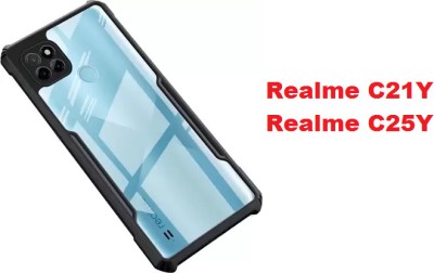 Mobile Case Cover Back Cover for Realme C25Y(Black, Transparent, Silicon, Pack of: 1)