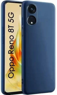 S-Softline Back Cover for OPPO Reno8T 5G, inner Soft Microfiber Cloth Cushion Lining Soft Silicon Anti Scratch(Black, Pack of: 1)