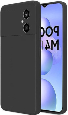 Phone Back Cover Back Cover for POCO M4 5G(Black, Grip Case, Pack of: 1)