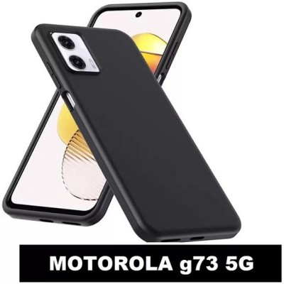 AKSP Back Cover for Moto G73 Perfect Fit Soft Slim Plain(Black, Dual Protection, Pack of: 1)