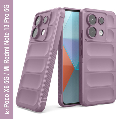 Zapcase Back Cover for Poco X6 5G(Purple, 3D Case, Silicon, Pack of: 1)