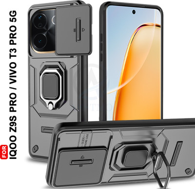 AESTMO Back Cover for iQOO Z9S Pro 5G, Vivo T3 Pro 5G(Black, Slider, Pack of: 1)