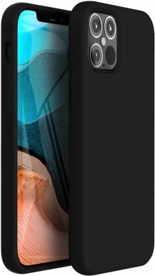 Vshop Back Cover for iPhone 12 Pro Max Back Case Cover Pack of 1(Black, Shock Proof, Silicon, Pack of: 1)