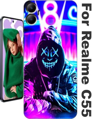 Sheorano Back Cover for Realme C55 2660(Green, Grip Case, Silicon, Pack of: 1)