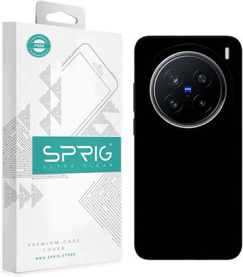 Sprig Back Cover for Sprig Liquid Silicone Back Cover for vivo x200 Pro 5G (Black, Hard Case, Pack of: 1)(Black, Microfiber Lining, Silicon, Pack of: 1)