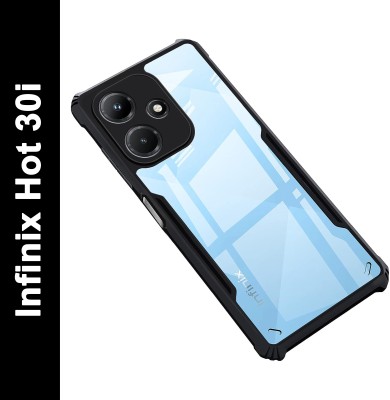 Micvir Back Cover for Infinix Hot 30i(Transparent, Black, Shock Proof, Pack of: 1)