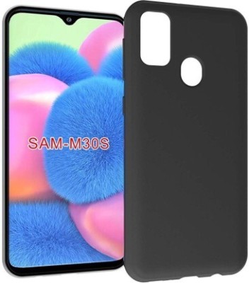 Phone Case Cover Back Cover for Samsung Galaxy M30s(Black, Grip Case, Silicon, Pack of: 1)