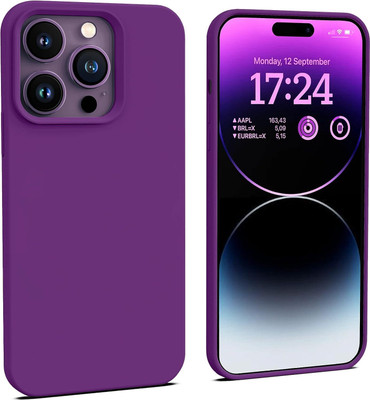 NAFS Back Cover for Compatible with iPhone 15 Pro Max, Slim Liquid Silicone 3 Layers, Soft Gel Rubber Protective(Purple, Silicon)