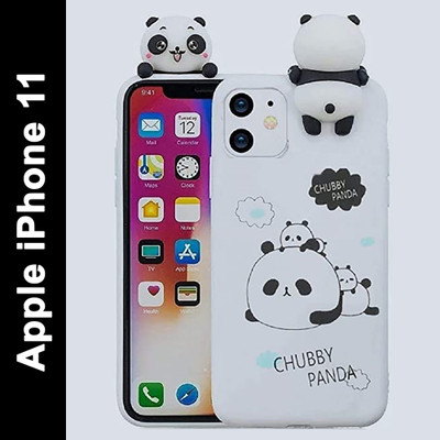 Midos Back Cover for IPhone-11-Chubby-Panda, Silicone 3D Cute Rubber Chubby Panda Case For iphone 11(Transparent, Flexible, Pack of: 1)