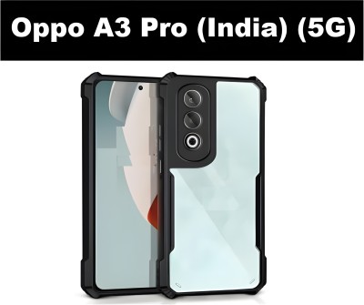 Sciforce Back Cover for Oppo A3 Pro 5G, back cover(Black, Transparent, Silicon, Pack of: 1)