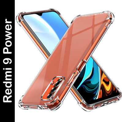AIZLO Back Cover for Redmi 9 Power(Transparent, Camera Bump Protector, Silicon, Pack of: 1)