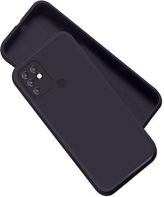 Artistque Back Cover for Infinix Hot 10(Black, Matte Finish, Silicon, Pack of: 1)