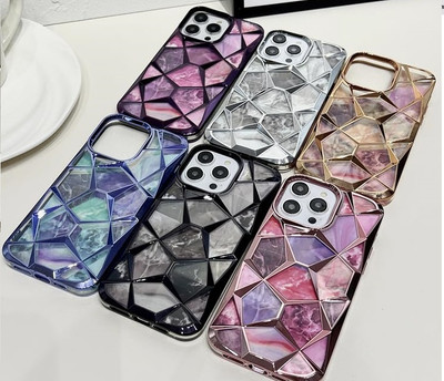 PStuff Back Cover for Oppo A58 5G Geometric 3D Cube, Diamond Bling Shiny(Multicolor, 3D Case, Pack of: 1)
