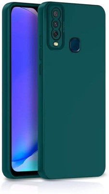 TARAFDAR TELECOM Back Cover for Back Cover Soft Silicone || Shockproof Slim Back Case for Vivo Y12 / Y15 / Y17(Green, Silicon, Pack of: 1)