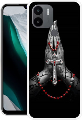 DUGGA Back Cover for REDMI A2+, 202580MIN, JESUS, CROSS, GOD, CHRIST(Black, Flexible, Silicon, Pack of: 1)