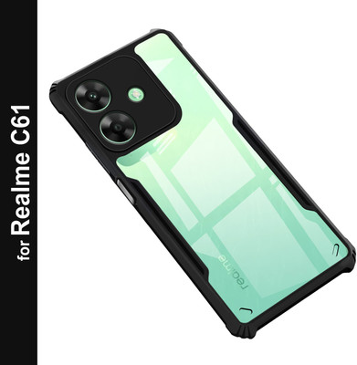 Zapcase Back Cover for Realme C61(Black, Shock Proof, Pack of: 1)