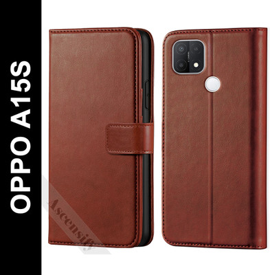 Ascensify Back Cover for OPPO A15S(Brown, Dual Protection, Pack of: 1)