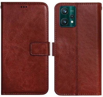 CASETREE Flip Cover for Realme 9 Pro Plus 5G leather cover(Brown, Grip Case, Pack of: 1)