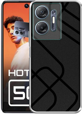 Casotec Back Cover for Infinix Hot 30 5G(Black, Silicon, Pack of: 1)