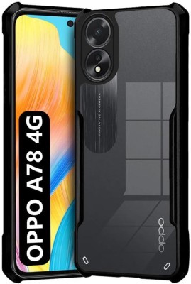 COVERHEAD Back Cover for Back Cover for OPPO A78 4G-CPH2565 Transparent Eagle Case,(Black, Grip Case, Pack of: 1)(Black, Camera Bump Protector)