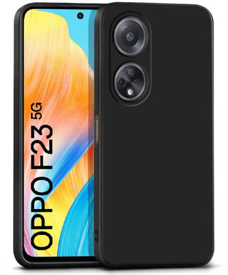 S-Softline Back Cover for Oppo F23 5G, inner Soft Microfiber Cloth Cushion Lining Soft Silicon TPU Shockproof(Black, Silicon, Pack of: 1)
